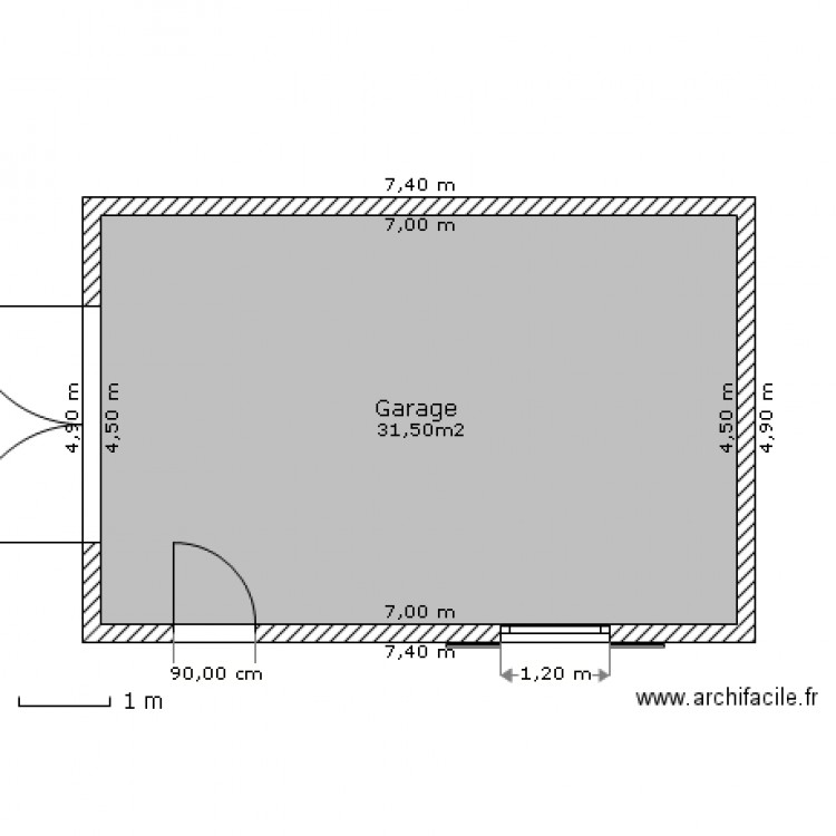 Plan masse Garage. Plan de 0 pièce et 0 m2