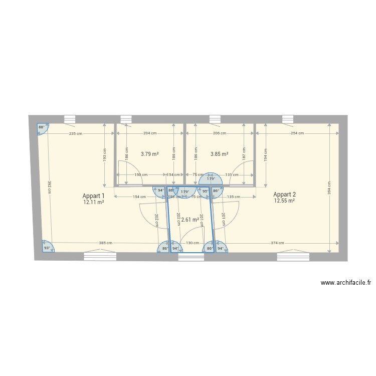 Plan sans modif wc. Plan de 0 pièce et 0 m2