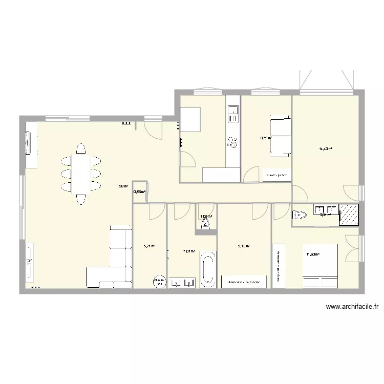 Maison2. Plan de 
