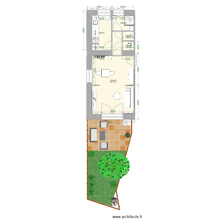 293 caillols avec cotes. Plan de 0 pièce et 0 m2