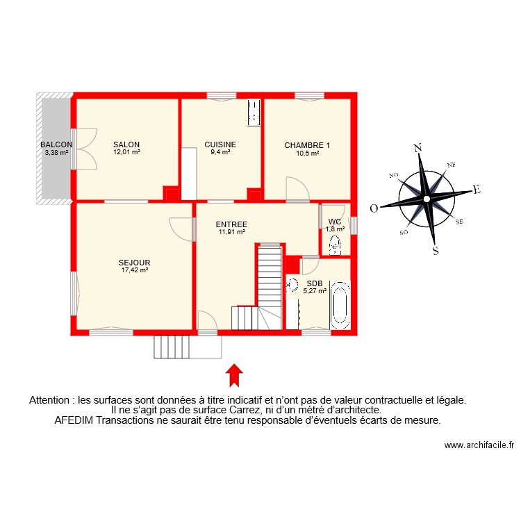 BI 6427 RDC EF. Plan de 0 pièce et 0 m2