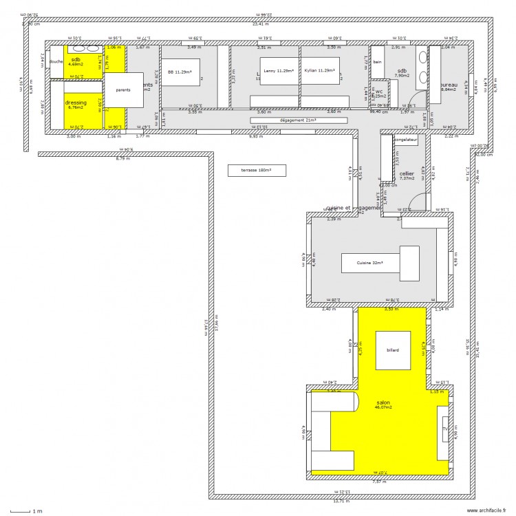 PLAN avec extensions. Plan de 0 pièce et 0 m2