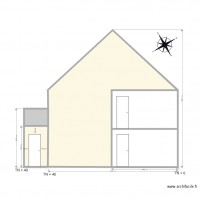 Facade côté entrée avec extension