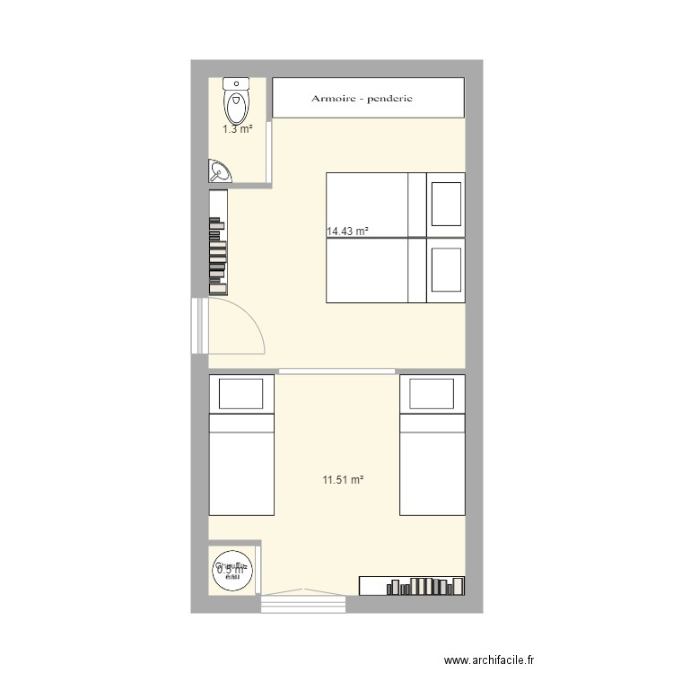 DortoirAureilhan. Plan de 0 pièce et 0 m2