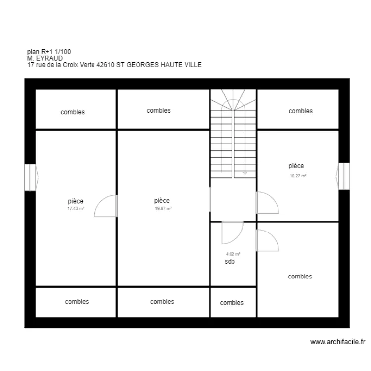 Plan EYRAUD St Georges HV. Plan de 
