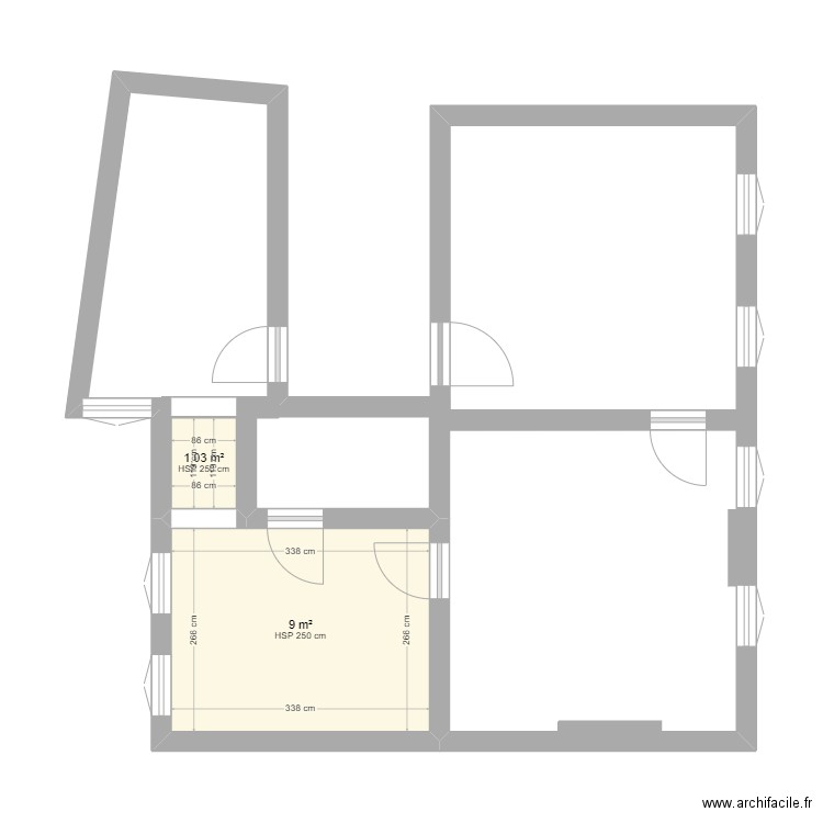 appart Ade Philippine. Plan de 0 pièce et 0 m2