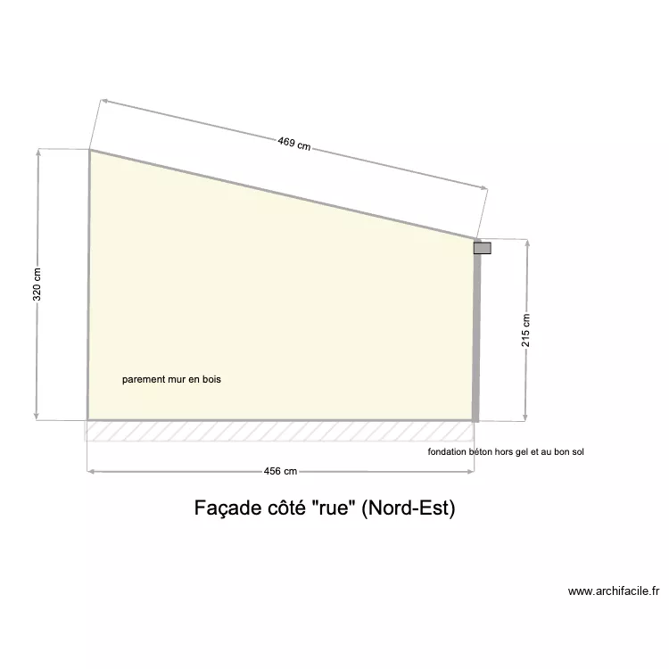facade droite. Plan de facade droite. Plan de