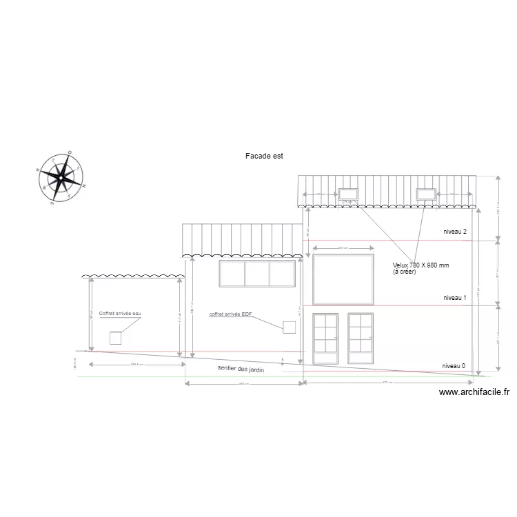 facade est v4. Plan de 