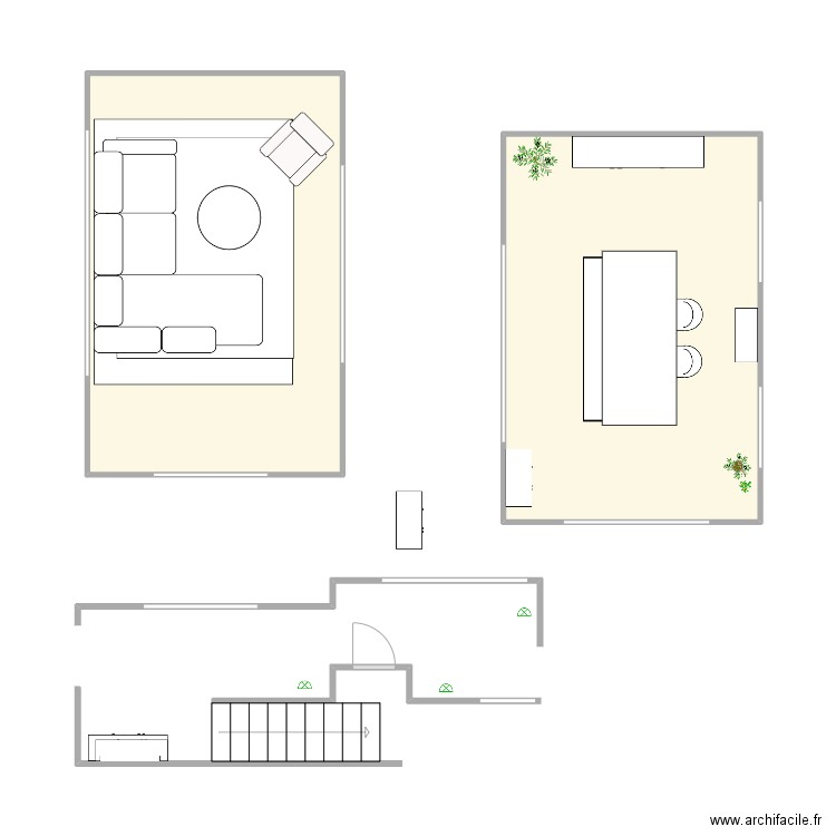 Andrée Anne Gagné. Plan de 2 pièces et 37 m2