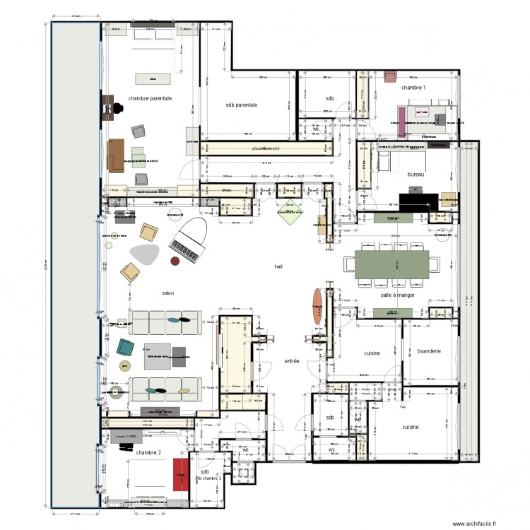 Appartement Haddad projet modifié 04 10 17. Plan de 0 pièce et 0 m2