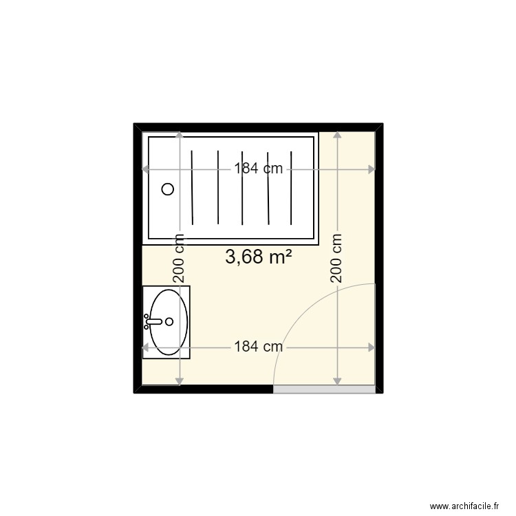 JAWORSKI LILIANE . Plan de 1 pièce et 4 m2