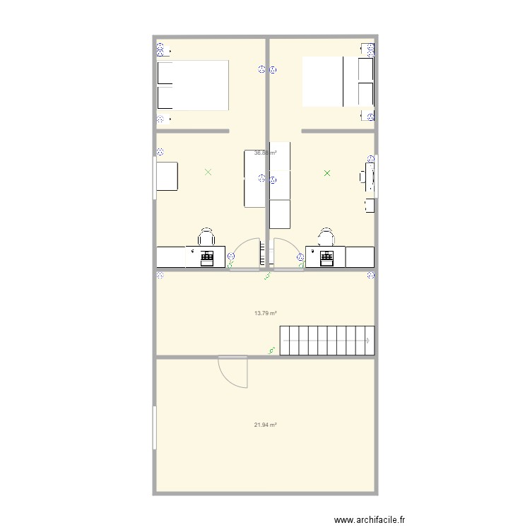 etage. Plan de 0 pièce et 0 m2