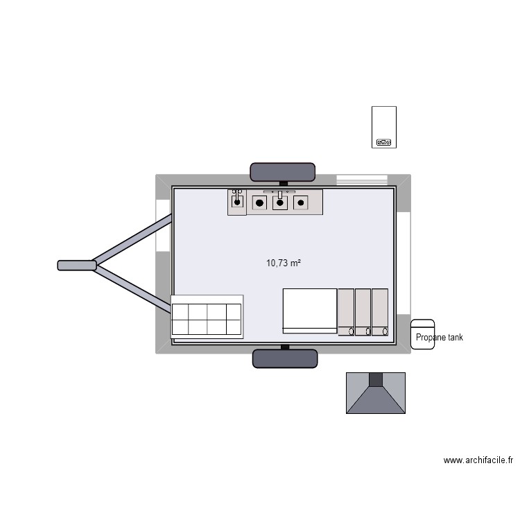 new mawmaws house 3. Plan de 1 pièce et 11 m2
