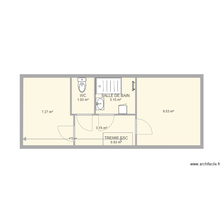 PLAN 1er Etage thomas avec trémie. Plan de 0 pièce et 0 m2