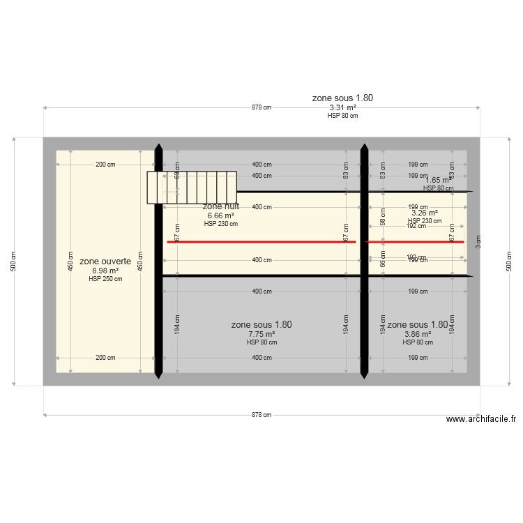 projet couturier combles. Plan de 0 pièce et 0 m2