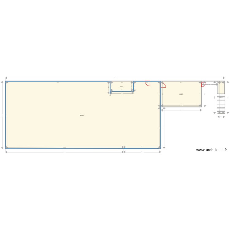 bar. Plan de 4 pièces et 418 m2