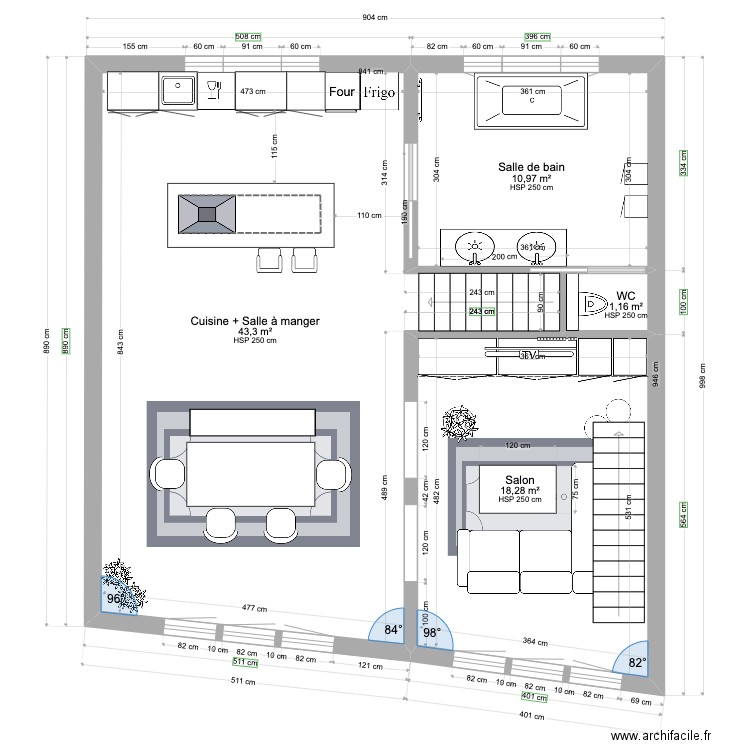 Laetitia 2 étage. Plan de 13 pièces et 144 m2