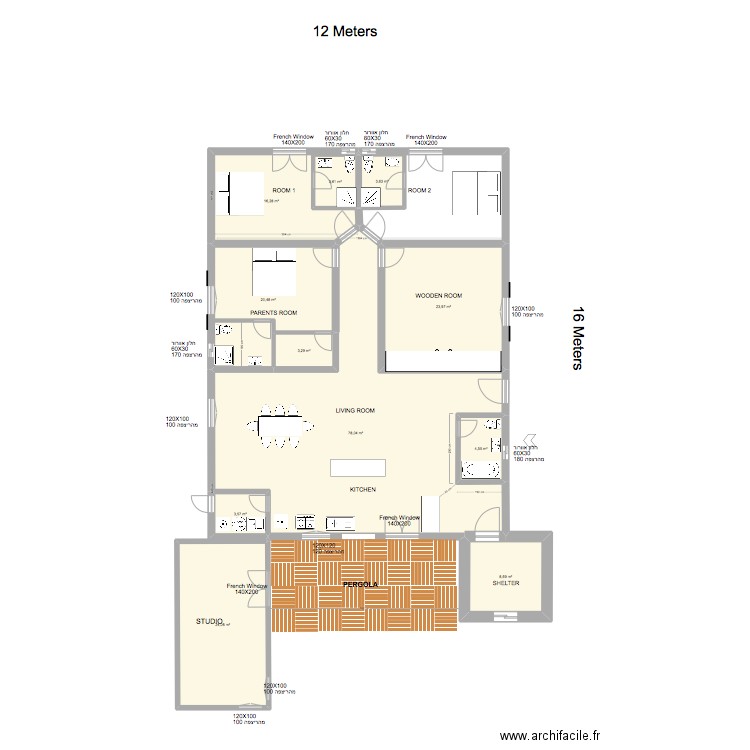 HOUSE LAST PLAN. Plan de 11 pièces et 190 m2