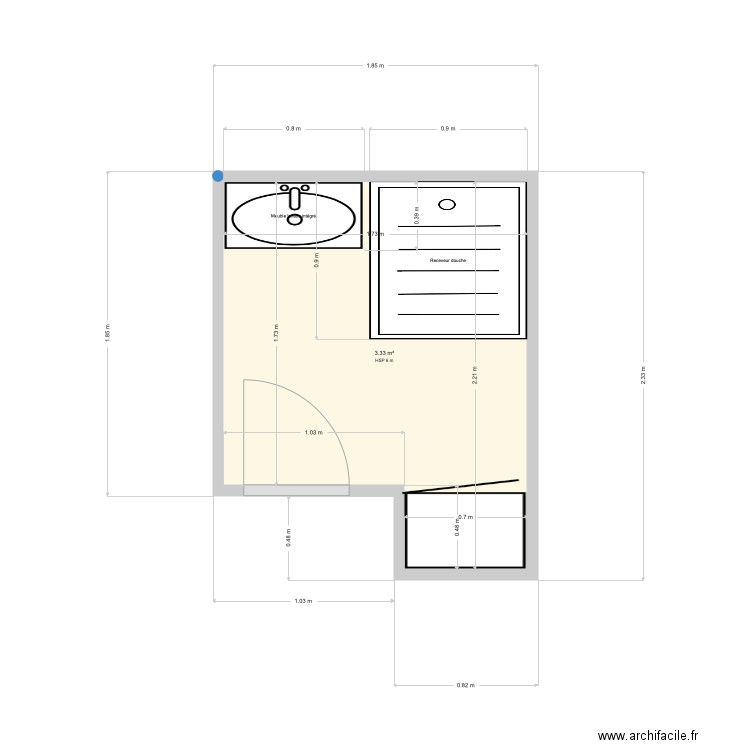 Salle de Bain de Patrick. Plan de 0 pièce et 0 m2