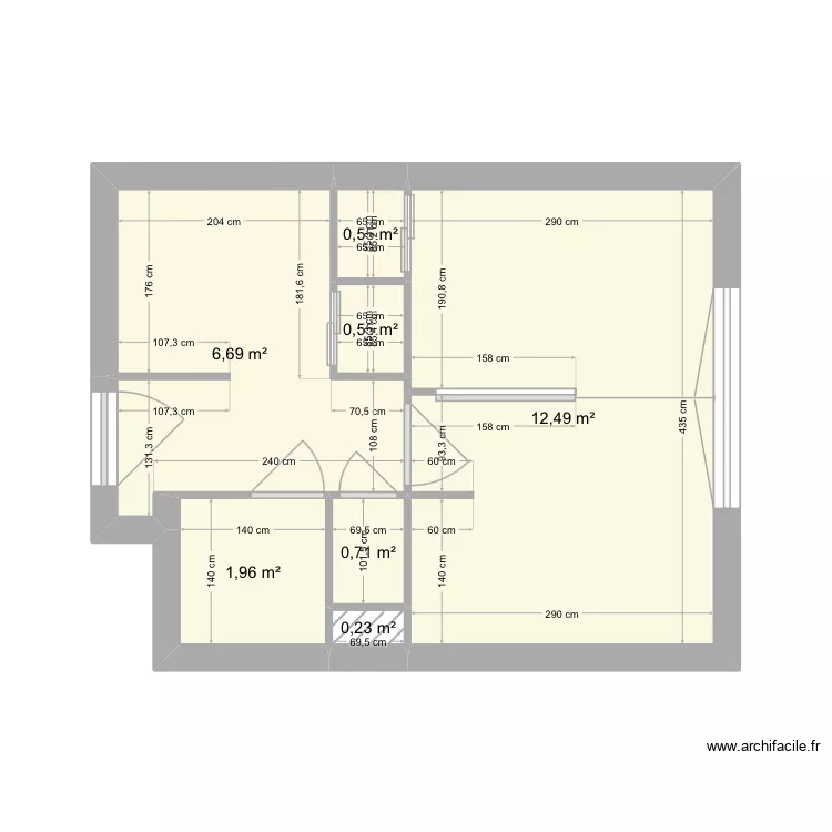 Appart David Sab. Plan de 7 pièces et 23 m² Appart David Sab. Plan de 7 pièces et 23 m²