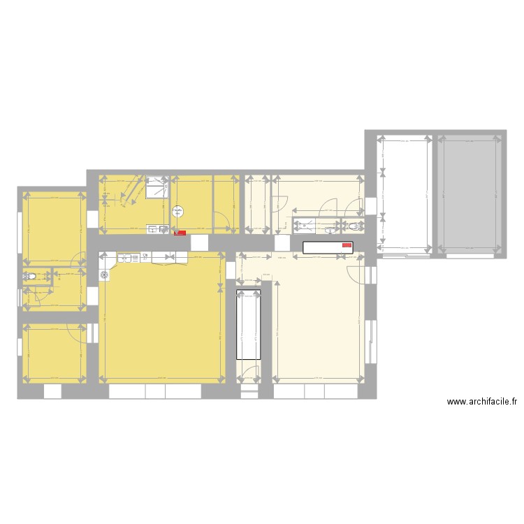 RDC appartements 1 et 2 nov 18. Plan de 0 pièce et 0 m2