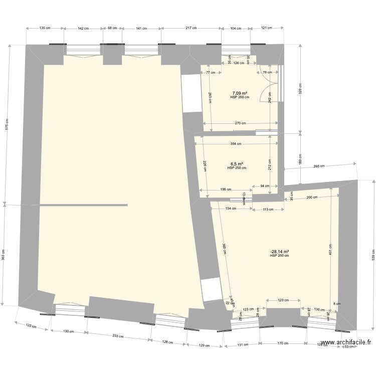 RDM. Plan de 3 pièces et 32 m2
