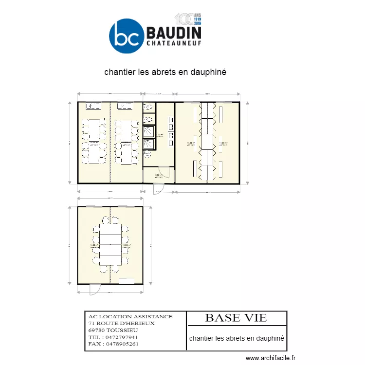 baudin chateauneuf. Plan de 