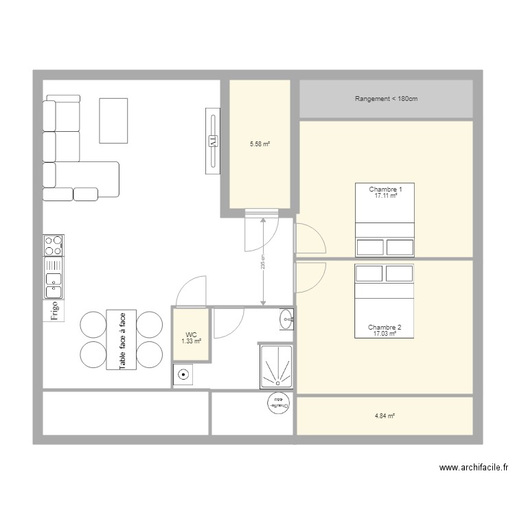 Projet Appartement Florent MANGIN. Plan de 0 pièce et 0 m2