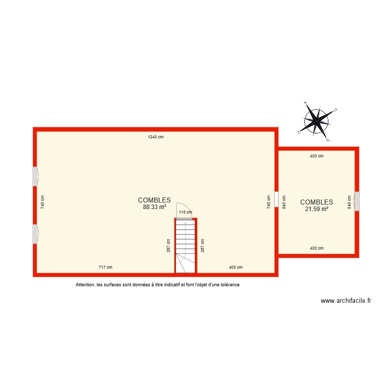 BI 5295 Combles côtés. Plan de 0 pièce et 0 m2