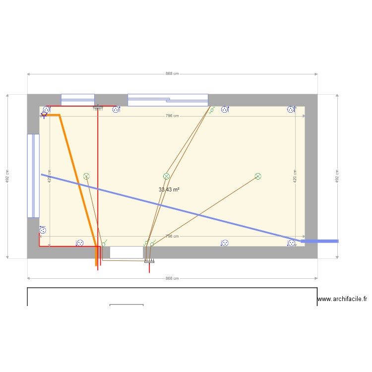 Nouvelle pièce électricité. Plan de 0 pièce et 0 m2