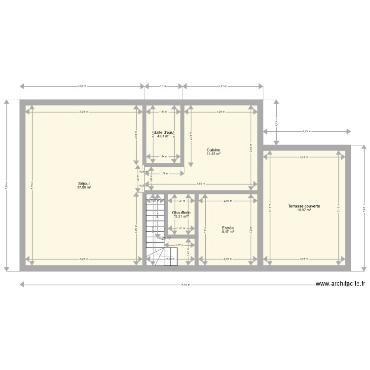 Lot B 2820 JFK 83140. Plan de 18 pièces et 179 m2