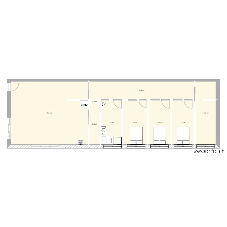 MAISON BIOCLIMATIQUE. Plan de 9 pièces et 155 m2