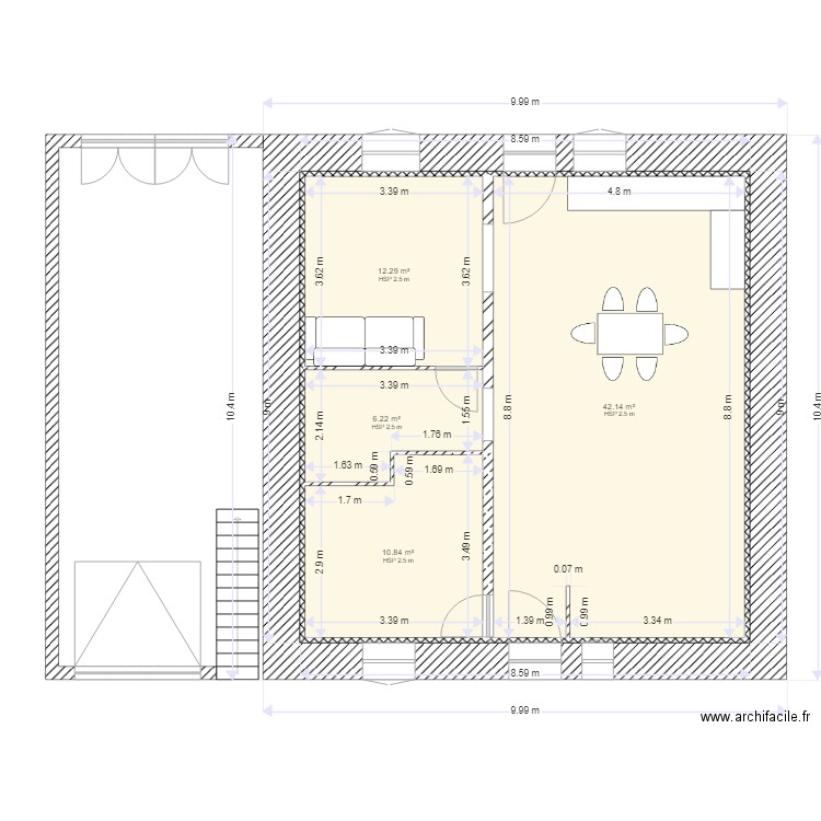 maison revel location 9. Plan de 4 pièces et 71 m2