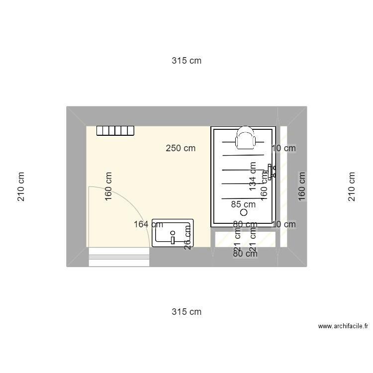 salle de bain meze. Plan de 0 pièce et 0 m2