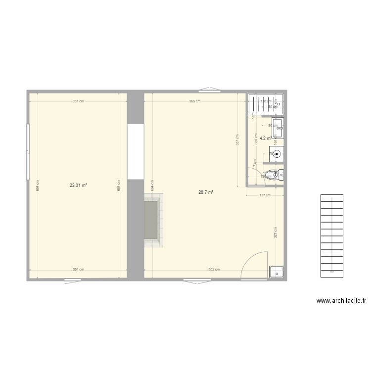 pugnet rdc. Plan de 0 pièce et 0 m2