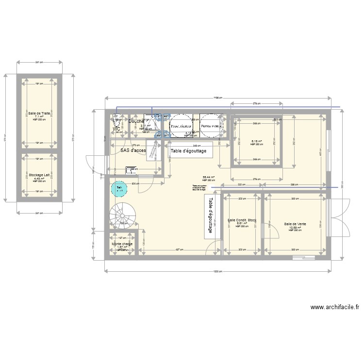 Laiterie. Plan de 0 pièce et 0 m2