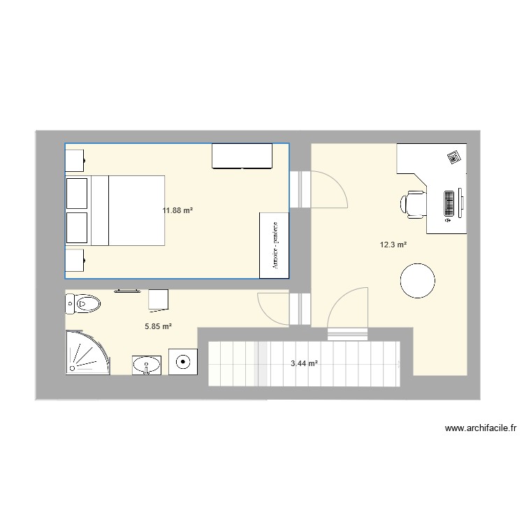 RDC appartement new. Plan de 0 pièce et 0 m2