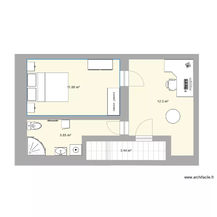 RDC appartement new. Plan de 