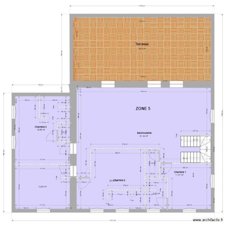Logement perso ZONE 5. Plan de 0 pièce et 0 m2