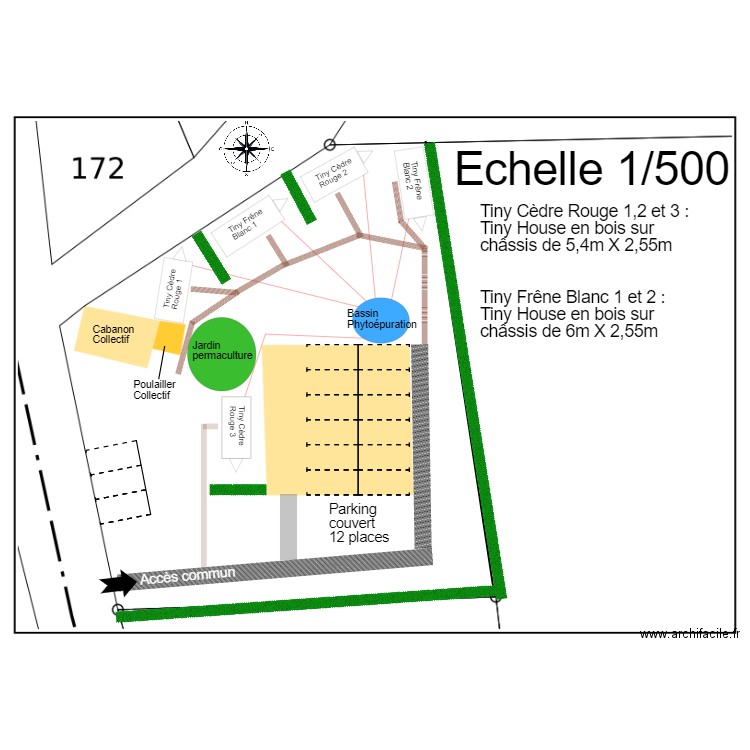 Plan implantation Plessé. Plan de 0 pièce et 0 m2