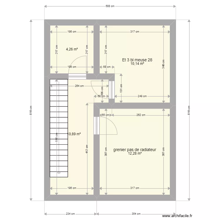 Et3 bld de la meuse 28. Plan de Et3 bld de la meuse 28. Plan de