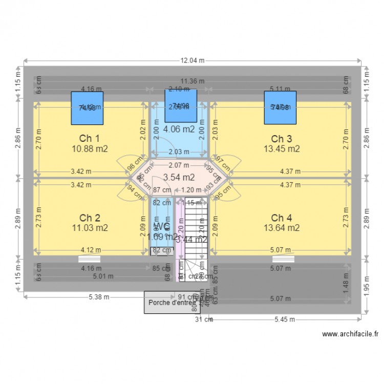CALLEWAERT LECAS etage 2. Plan de 0 pièce et 0 m2