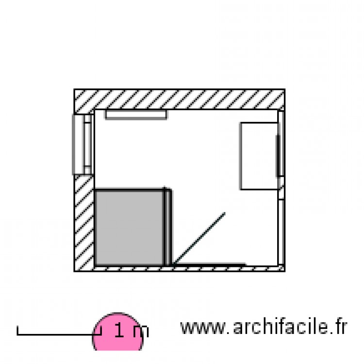 Plan salle de bain T3 26 Sept 2012 parois douche porte pivotantes. Plan de 0 pièce et 0 m2