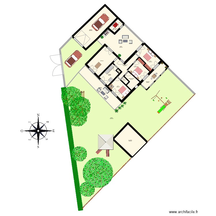 florio plan maison. Plan de 16 pièces et 523 m2