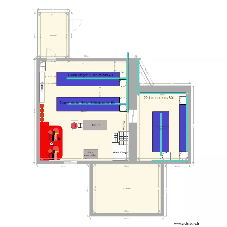 Incubation annexe circulaire. Plan de Incubation annexe circulaire. Plan de