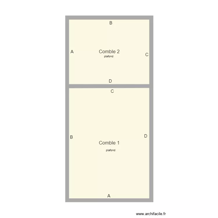 courard combles. Plan de 