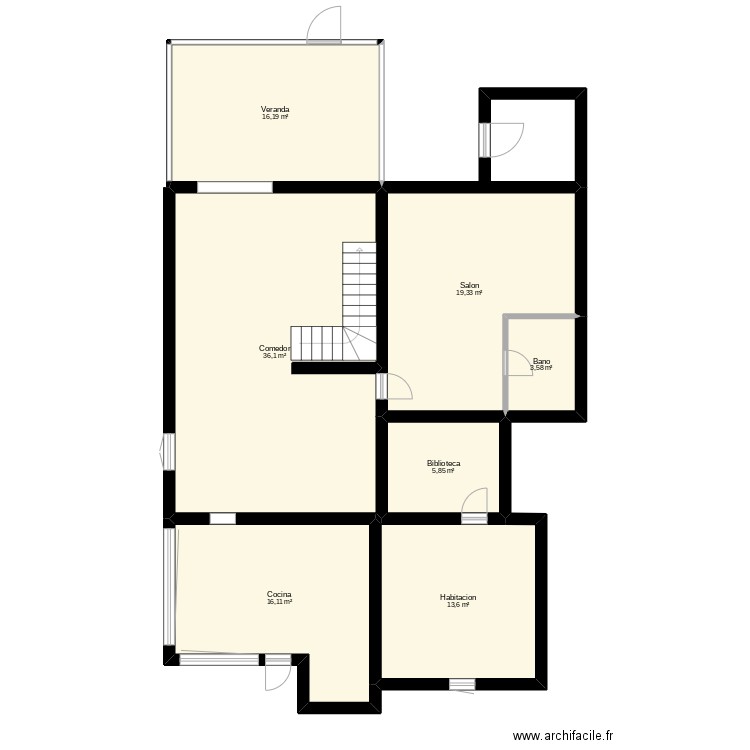 Esporles planta baja. Plan de 7 pièces et 111 m2