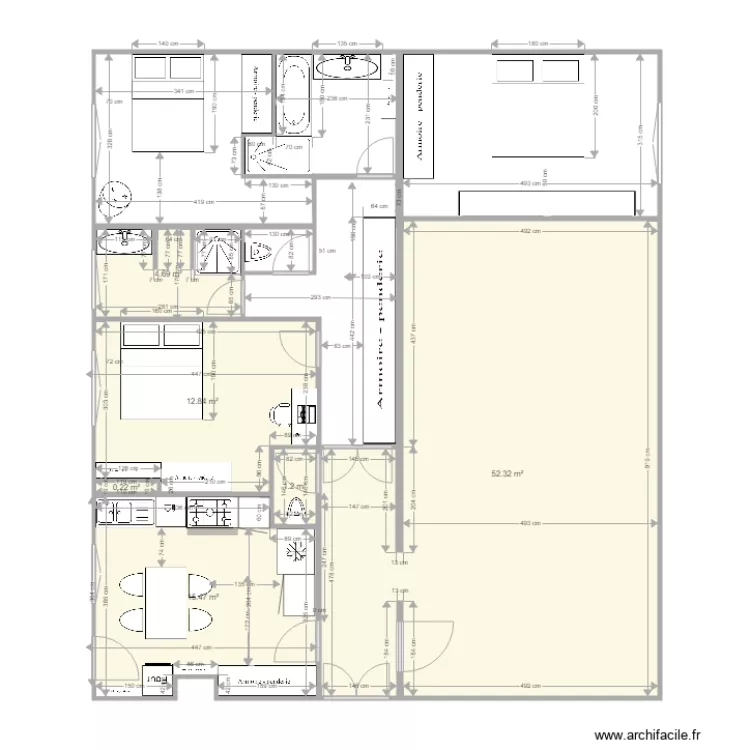 COULOIR A MOD 2. Plan de 