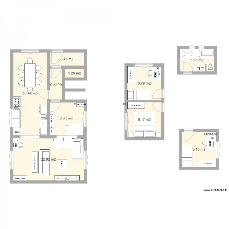 Aménagement Option Avancée VARIANTE. Plan de 0 pièce et 0 m2