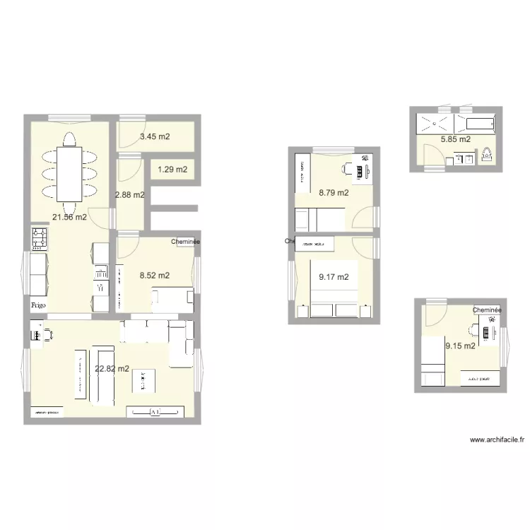 Am&eacute;nagement Option Avanc&eacute;e VARIANTE. Plan de 